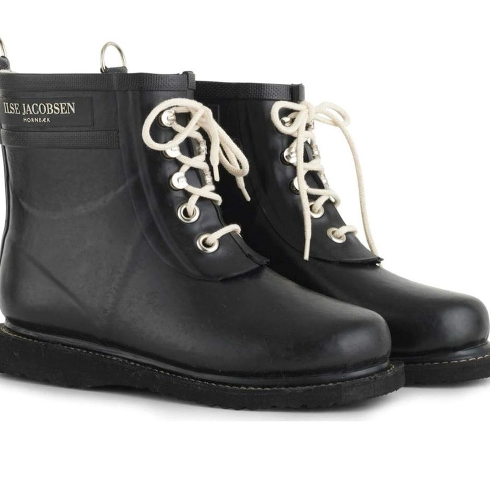 Ilse Jacobsen dark navy short rain boots